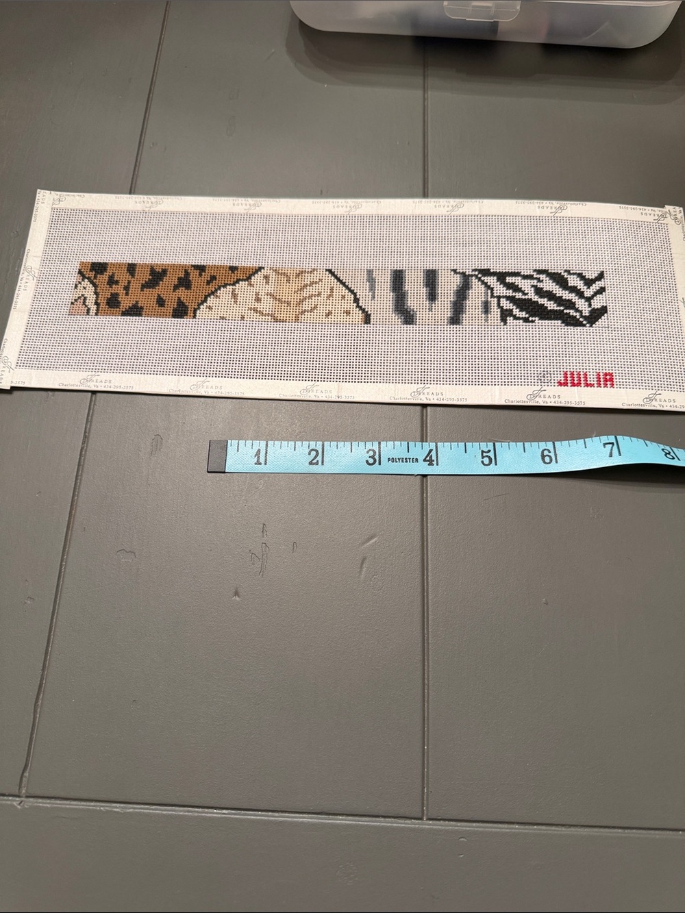 NeedleDeeva "Wild Life" needlepoint canvases, eyeglass reader case.🐈‍⬛#2
